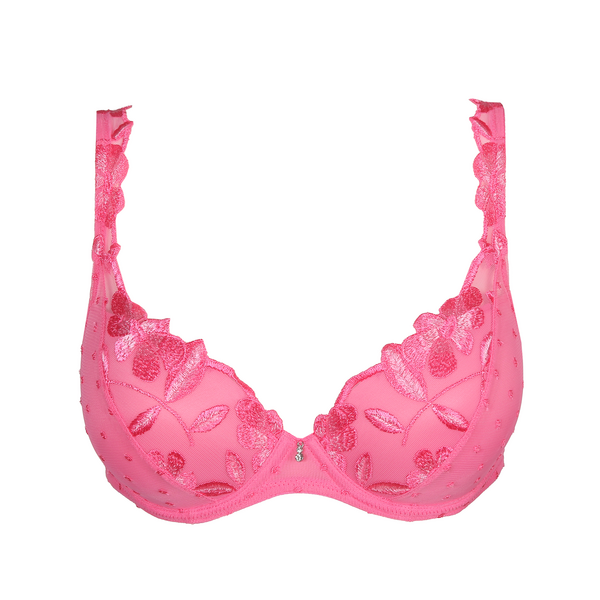 PARISA size 32 DDD Padded Plunge Push-Up Bra NEW WITH TAGS Sugar melon pink  - $25 New With Tags - From Elizabeth