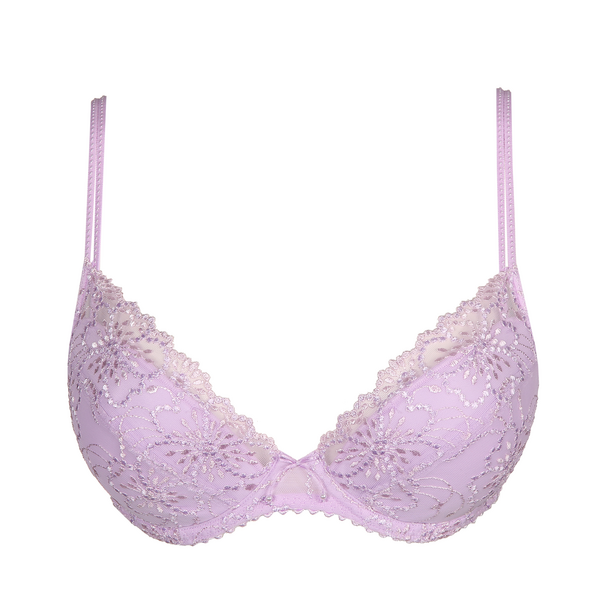 New Look satin push up bra in lilac