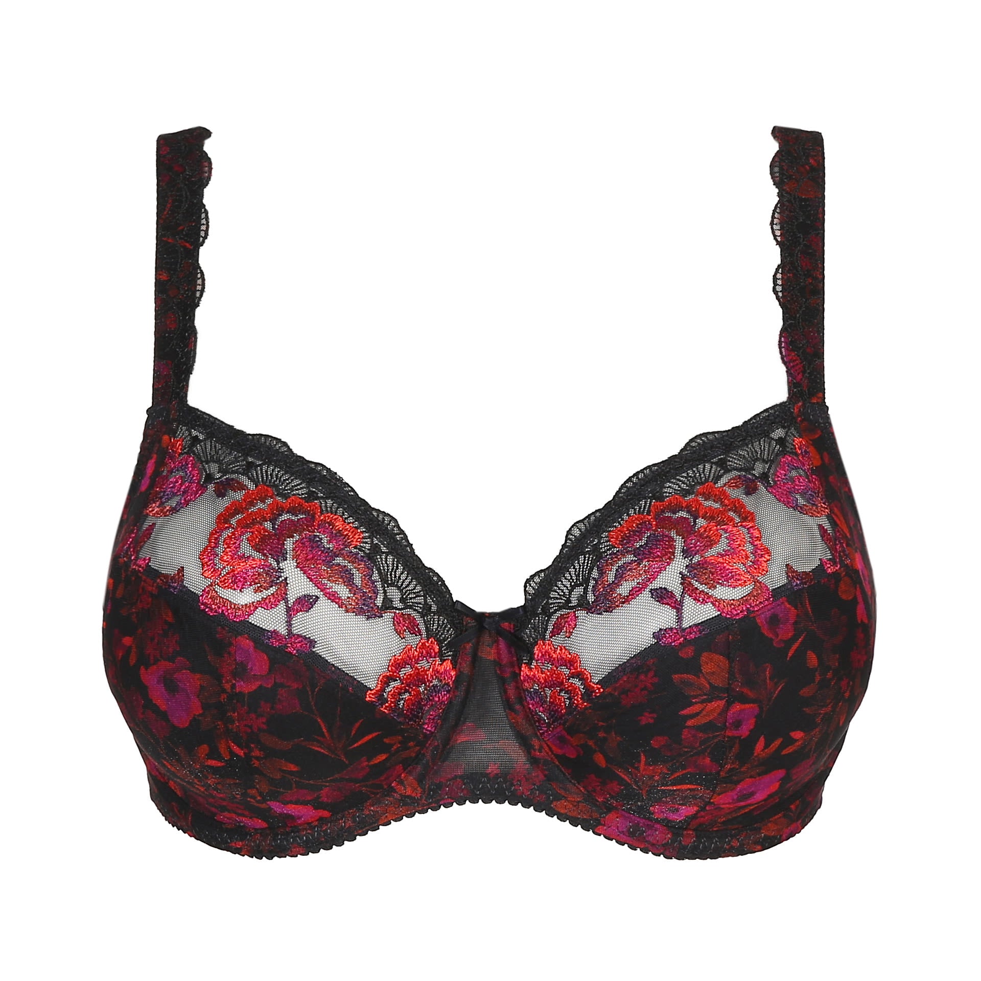 PD Palace Garden Black Floral Plunge Bra – Night Owl Designer Lingerie